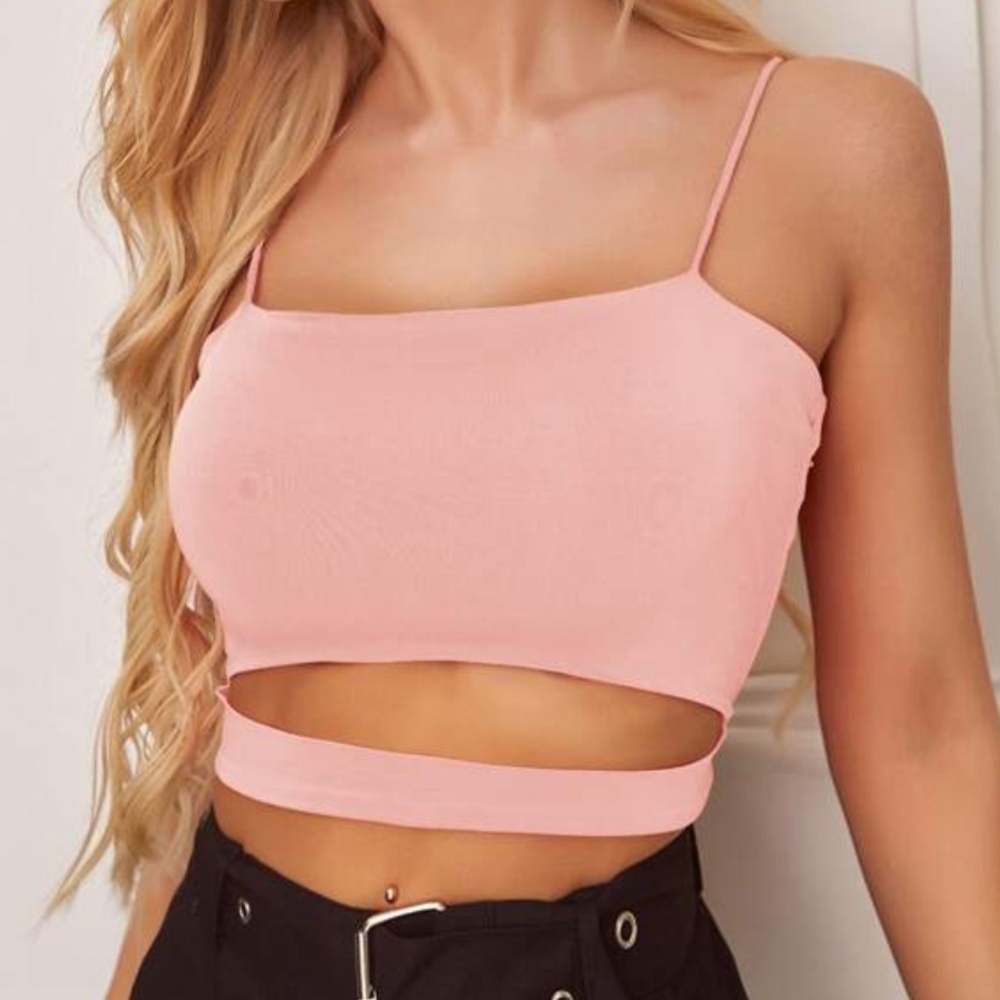 SHEIN Pink Crop Top